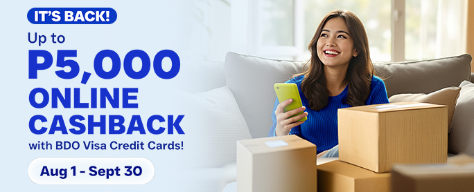 Up to P5,000 Online Cashback