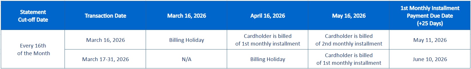 Billing Calendar
