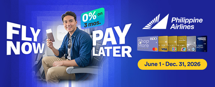 BDO FLY NOW PAY LATER at Philippine Airlines! official promo image