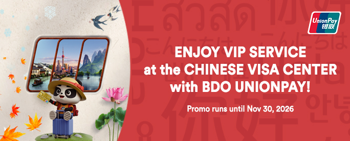 BDO VIP Service at the Chinese Visa Center official promo image