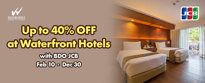 BDO Up to 40% OFF at Waterfront Hotels official promo image