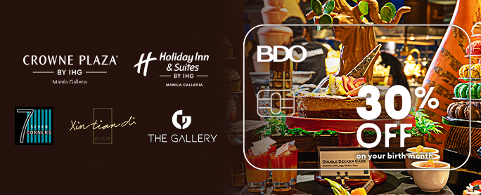 BDO Exclusive Birthday Offers at Crowne Plaza Manila Galleria official promo image