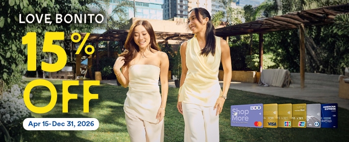 BDO 15% OFF at Love, Bonito official promo image