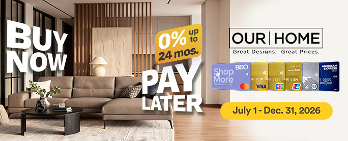 BDO BUY NOW PAY LATER at OUR HOME! official promo image