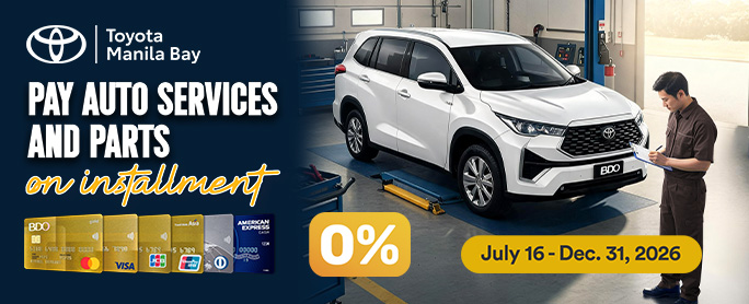 BDO Pay on Installment at Toyota Manila Bay official promo image