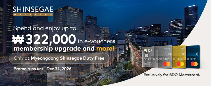 BDO Up to KRW322,000 e-Vouchers and Shinsegae Membership official promo image