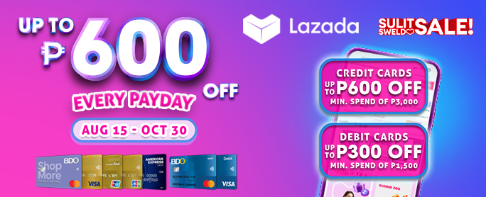 Up to P600 off on Lazada every payday