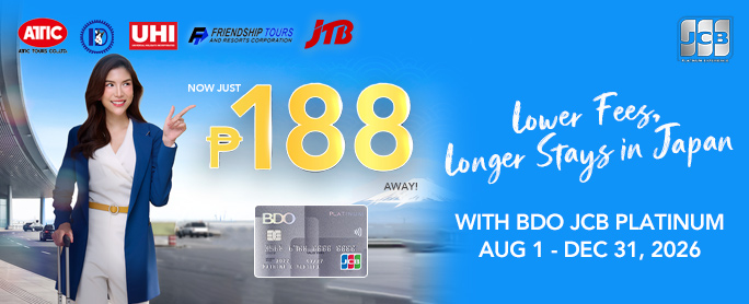BDO P188 Japan Visa Processing Fee official promo image