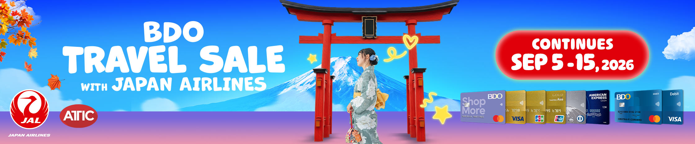 BDO Travel Sale with Japan Airlines Continues