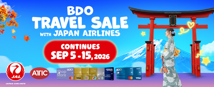 BDO Travel Sale with Japan Airlines Continues