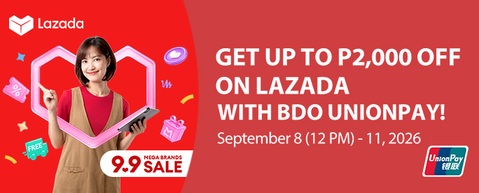 Up to P2,000 OFF on Lazada