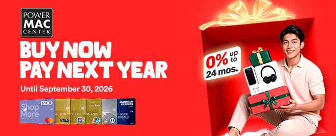 BUY NOW PAY NEXT YEAR at Power Mac Center