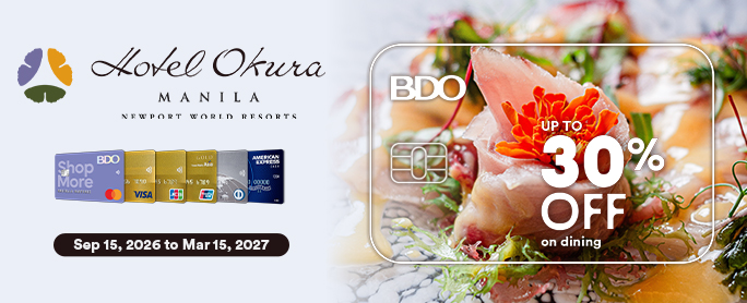 Up to 30% OFF at Hotel Okura Manila