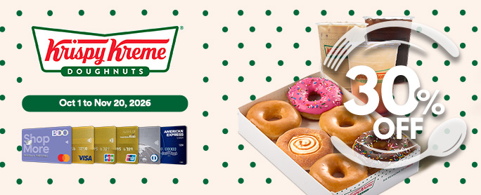 30% OFF at Krispy Kreme