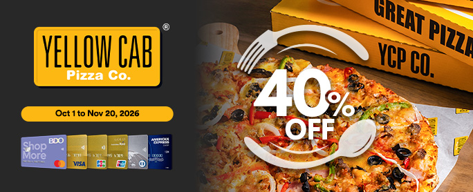 40% OFF at Yellow Cab