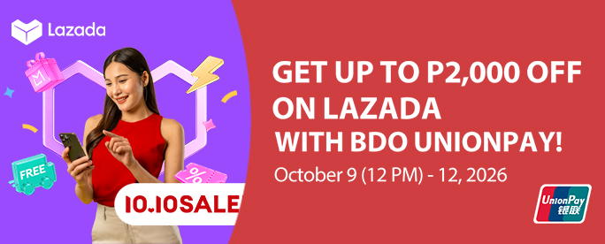 BDO credit card promo: Up to P2,000 OFF on Lazada