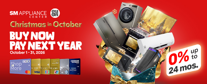 BDO installments credit card promo: SM Appliance Center Christmas in October
