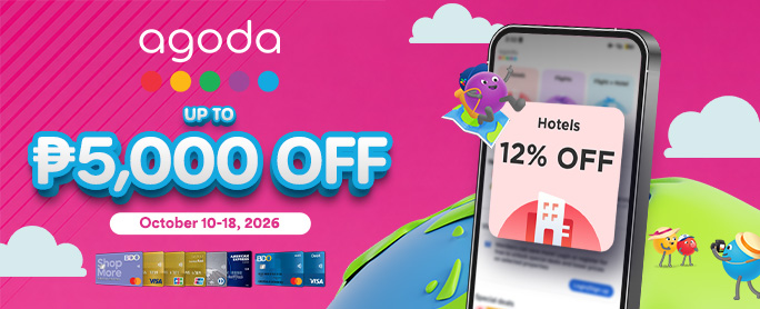 BDO credit card promo: Up to P5,000 OFF on Agoda hotels
