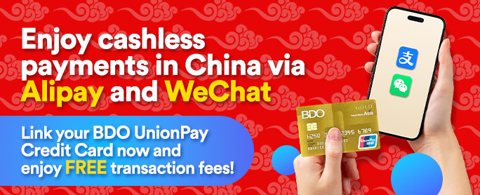 BDO Free Alipay and WeChat Transaction Fees in China official promo image